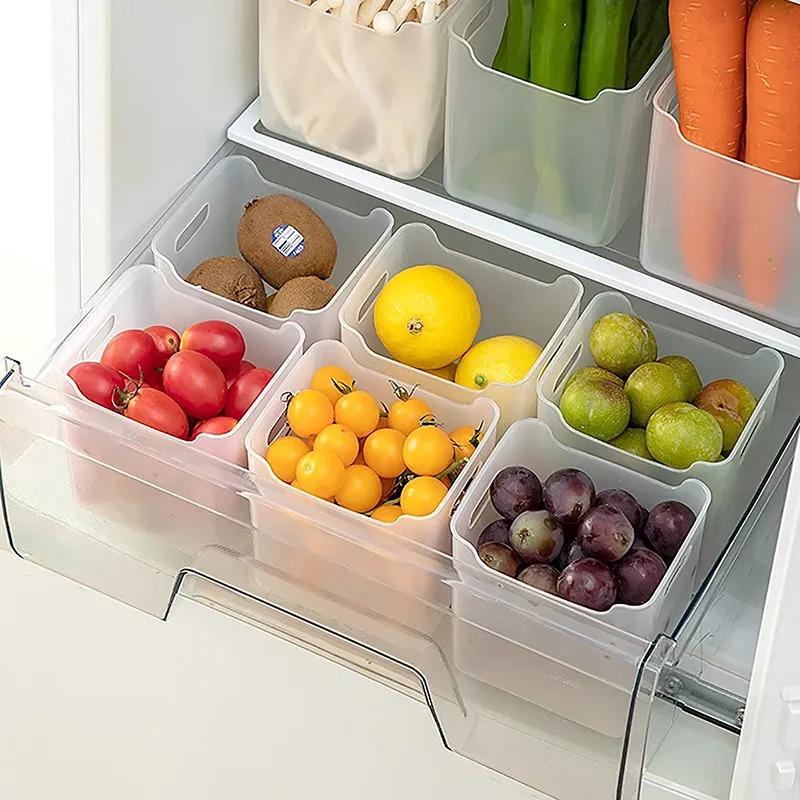 10/1pcs Clear Refrigerator Storage Box Kitchen Fresh-keeping Boxes for Vegetable Fruits Fridge Side Door Containers Organizer