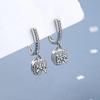 Fashion Bright Square Bag Zircon Earrings Women's British Ear Buckles Light Luxury Commuter Ear Jewelry