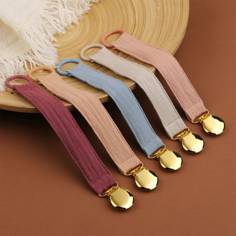 Ser of 5Pcs Pacifier Clip Chain for Baby Soft and Safe Infant Toddler Soother Holder Rope Prevent Loss and Contamination