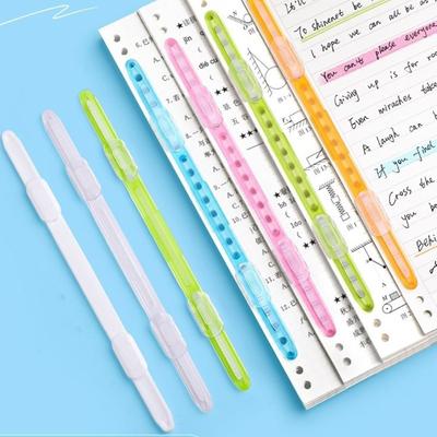 12ks Kroužkové klipy Pás Kawaii 2-dírové klipy na volné listy Spojovací prvky na papír A4 DIY Scrapbook Složka na dokumenty Příslušenství k zápisníku