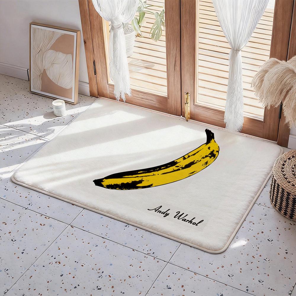 

Artist A Andy Warhol Floor Mat Eco Flannel Doormat Non Slip Odorless Indoor Floor Rug Soft Short Plush Home Mat 50x80cm