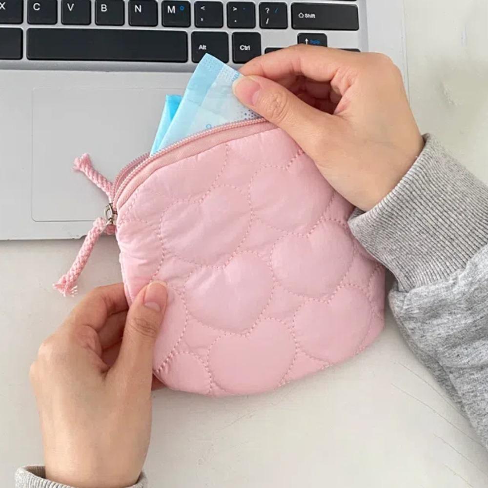Polyester Tampon Storage Bag Single Layer Zero Wallet Portable Sanitary Napkin Pouch  Daily