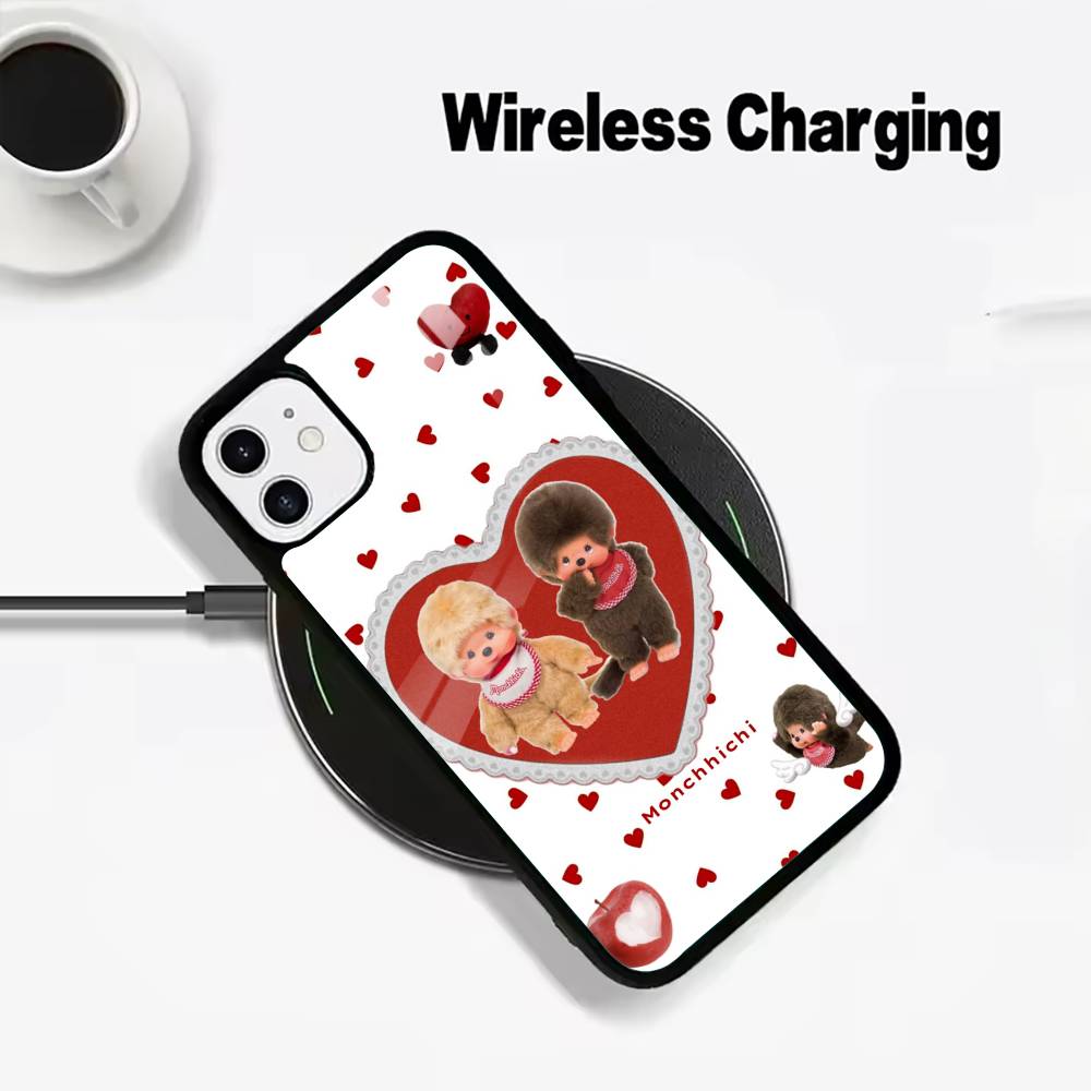 

Cute M-monch-hichis Wireless charging phone case compatible with iPhone 17/16/15/14/13/12/11 iPhone14Plus
