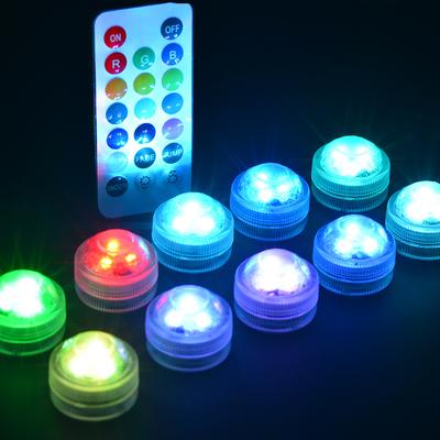 LED Car Interior Ambient Night Light Decoration Wireless Adhesive Bicycle Tail Light Auto Roof Vase Pool  Atmosphere Lamp