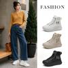 Chunky Platform Snow Boots for Women Winter Warm Outdoor Walking Shoes Casual Lace-Up Sneakers Women's Anti-Slip Work Short Bootie With Faux Fur Lined