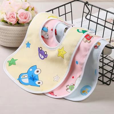 1 Pièce Bébé Dessin Animé Bavoir Imperméable à Pression Super Doux Bébé Bavoir Nouveau-né Cristal Velours Serviette Salive