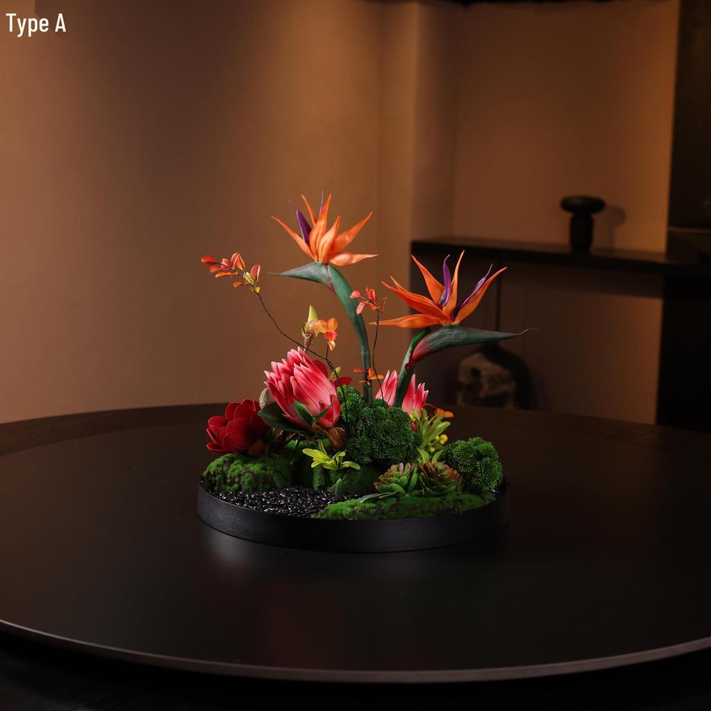 Luxury Chinese Artificial Flower Centerpieces for Large Round Dining Table