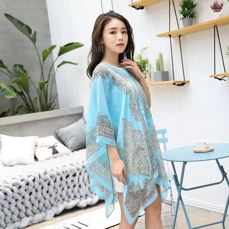 Women Summer Chiffon Sunscreen Shawl Outdoor Driving Cycling Sun Protection Scarf