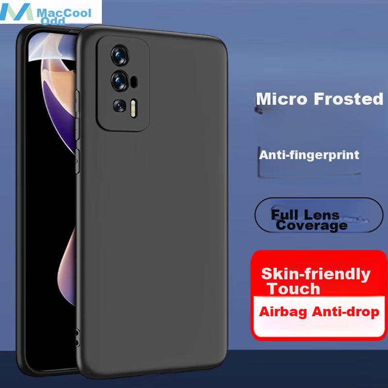Xiaomi Redmi K60 Phone Case, Redmi K60Pro Protective Cover, Full Airbag Shockproof Dirt-Resistant Phone Case with Hard And Soft Edges - Matte Black