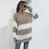 YYFS Women's Fashion Stripe Print Autumn Winter Long Sleeve O-Neck Sweaters