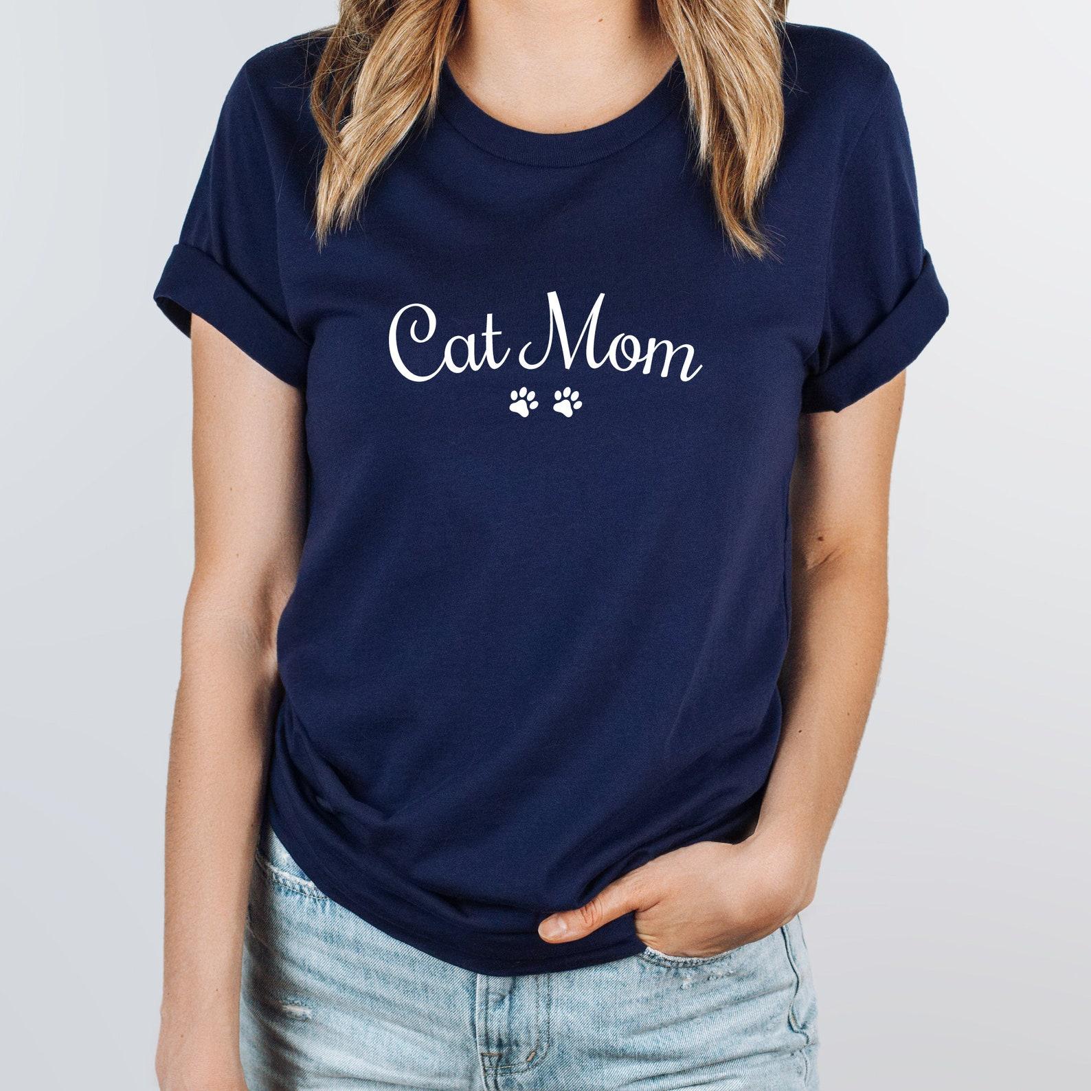 Cat Mom Shirt | Cat Mama Shirt | Cat Lover Gift | Funny Cat Mommy Shirt | Cat Parent Unisex Tee XL
