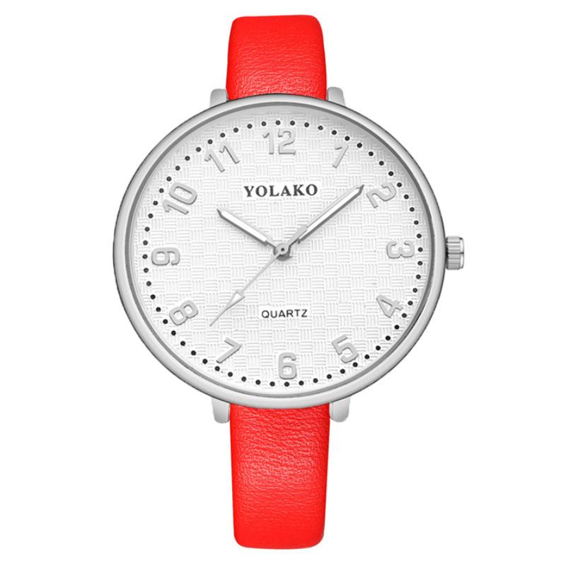 

Popular European and American fashion digital women s watch women s watch belt quartz watch watch помаранчевий