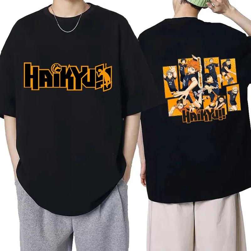 Манга Haikyuu Готическая футболка Смешная Лети Высоко Карасуно Куроо Топы Уличная одежда Аниме Харадзюку Футболка Оя Оя Оя Графическая футболка S