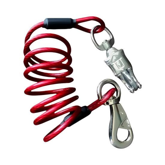 Corda elastica per cavalli regolabile, estensore per guinzaglio equino, corda elastica a spirale ammortizzante per campeggio, equitazione su sentiero, toelettatura