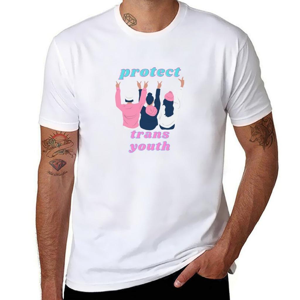 Protect Trans Youth Transgender Kids Pride Shirt Tshirt Urban Style Casual Short Sleeve Top