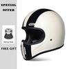 TT&COCASCOS Retro Fiberglass Full Face Helmets for Motorcycle Cafe Racer Moto Scooter Racing Fiber Glass Helmet Japanese Style