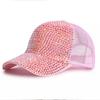 Baseball Cap Women Full Rhinestone Beads Mesh Cap Street Fashion Snapback Hats Casual Party Hip Hop Kpop Dance Cap Men Summer