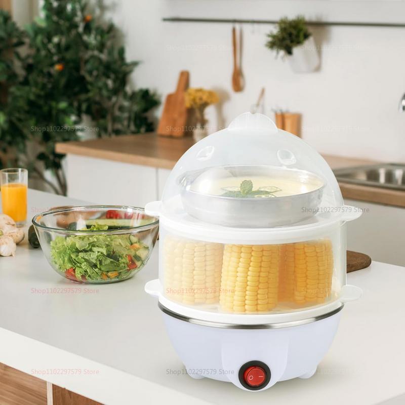 Smart Egg Cooker, White Egg Cooker Electric Eggs Boiler Multifunctional Mini Eggs Cooker Steamer Poacher for Kitchen Use