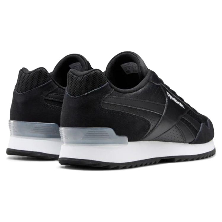 Reebok Royal Glide Ripple Clip PU Shock-Absorbing Low-Top Sports Casual Shoes, Unisex Black EF7712