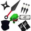 Available: Kakashi Mask, Naruto Kunai & Shuriken, Konoha Headband Set