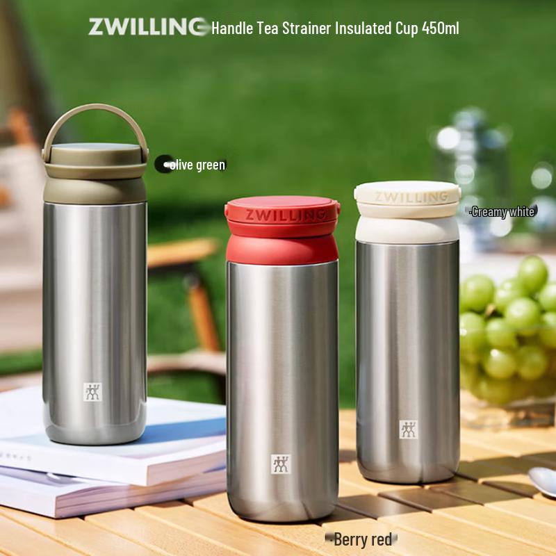ZWILLING 316L Stainless Steel Insulated Mug with Tea Infuser and Handle