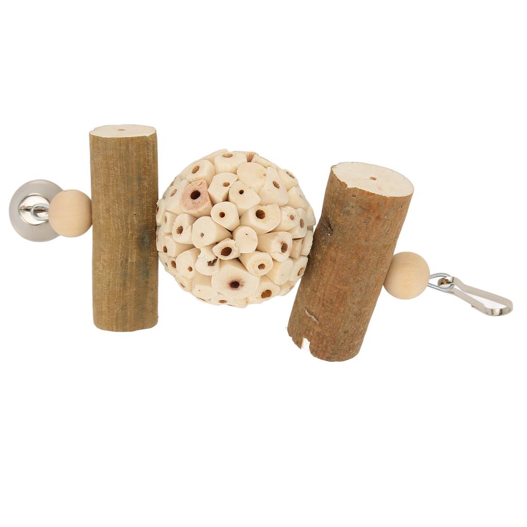 Papuga Zabawki do Żucia Miękkie Drewno Zabawki do Gryzienia Lekkie Wiszące Redukujące Lęk Zabawki do Żucia dla Ptaków