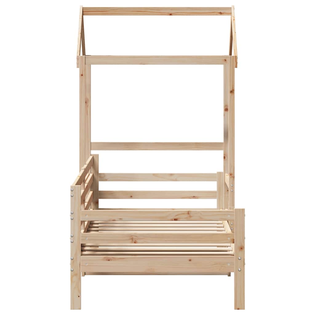 Daybed with Canopy 80 x 200 cm Solid Pine Wood