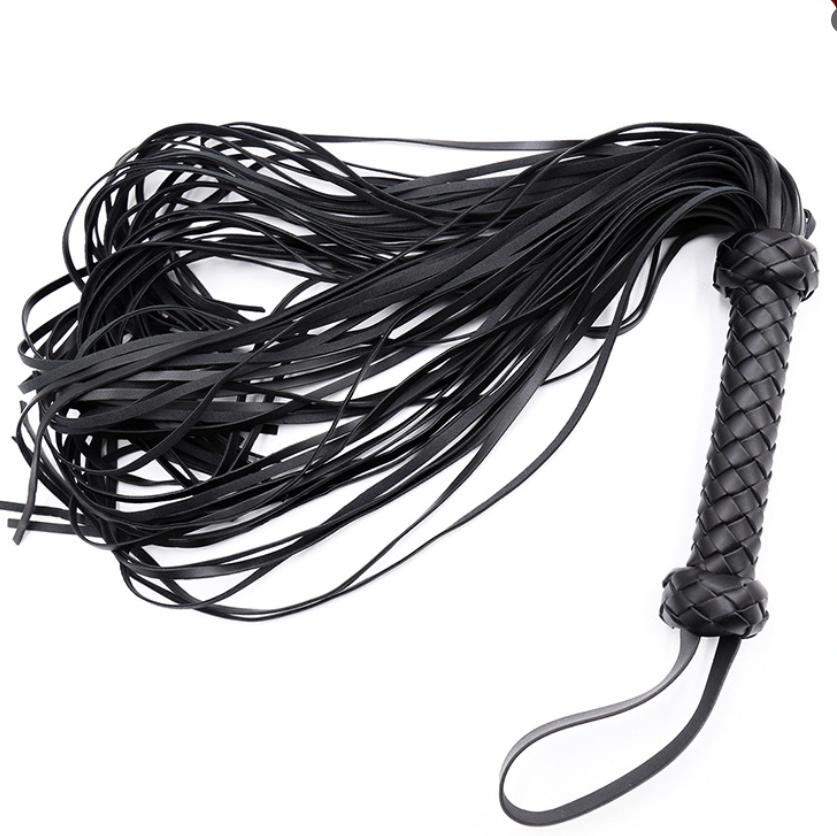 Adult Sex SM BDSM Toys Whip Flirting Game Fine Tassels Spanking Slight Pain PU Woven Handle Queen's Instruction Binding