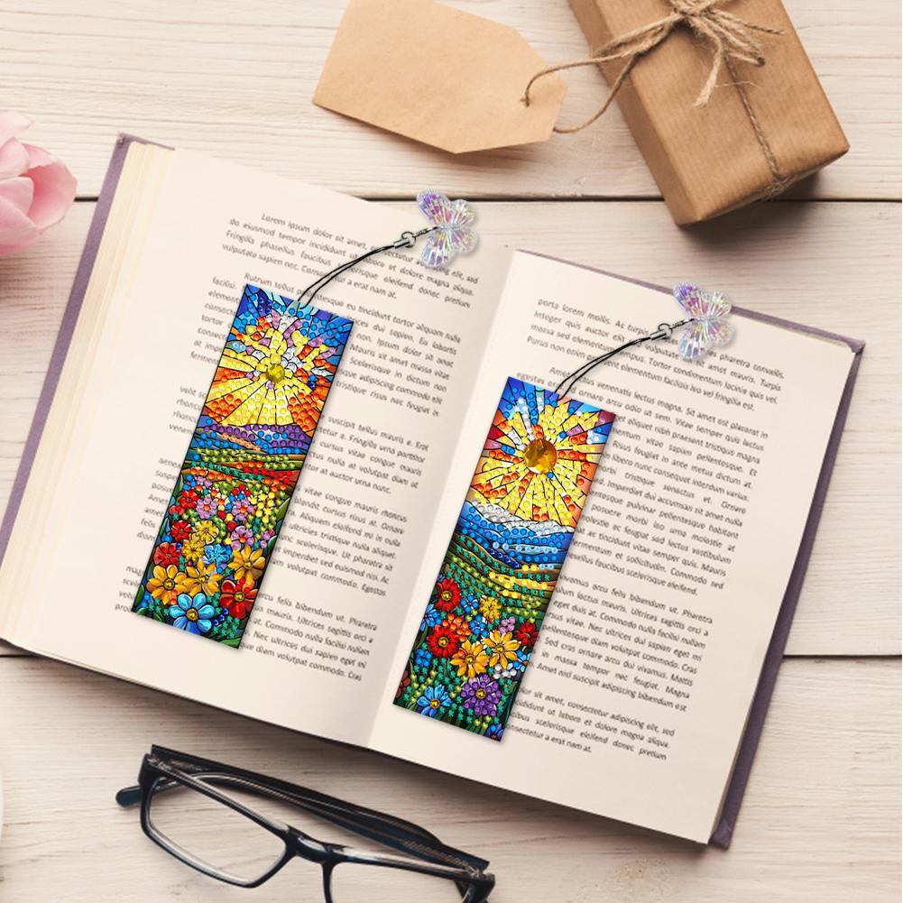 4Pcs Special Shape American Eagle DIY Bookmarks Diamond Painting Kits Diamond Painting Bookmark Making Kit for Reading Day Gift