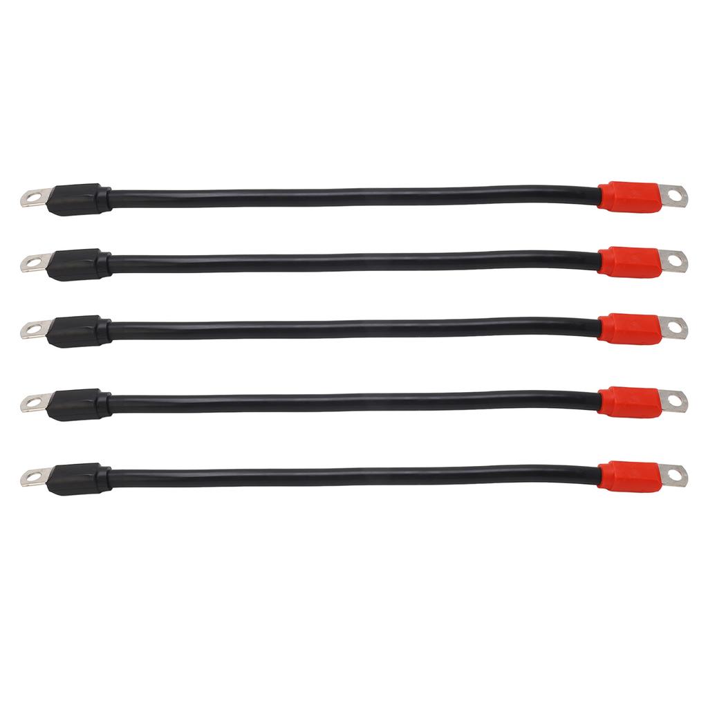 5pcs Golf Cart Battery Cables PVC Sheath Battery Cables 4 Gauge Replacement for Club Car DS 36V 48V Golf Cart