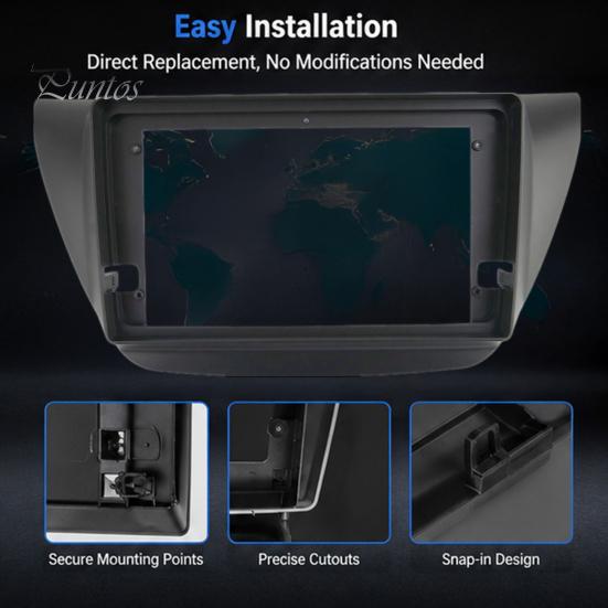 Non Destructive Installation Frame 9 Inch Car Radio Dash Kit for Lancer IX 2006, Navigation Fascia Panel, Center Console Replacement Android Head Unit