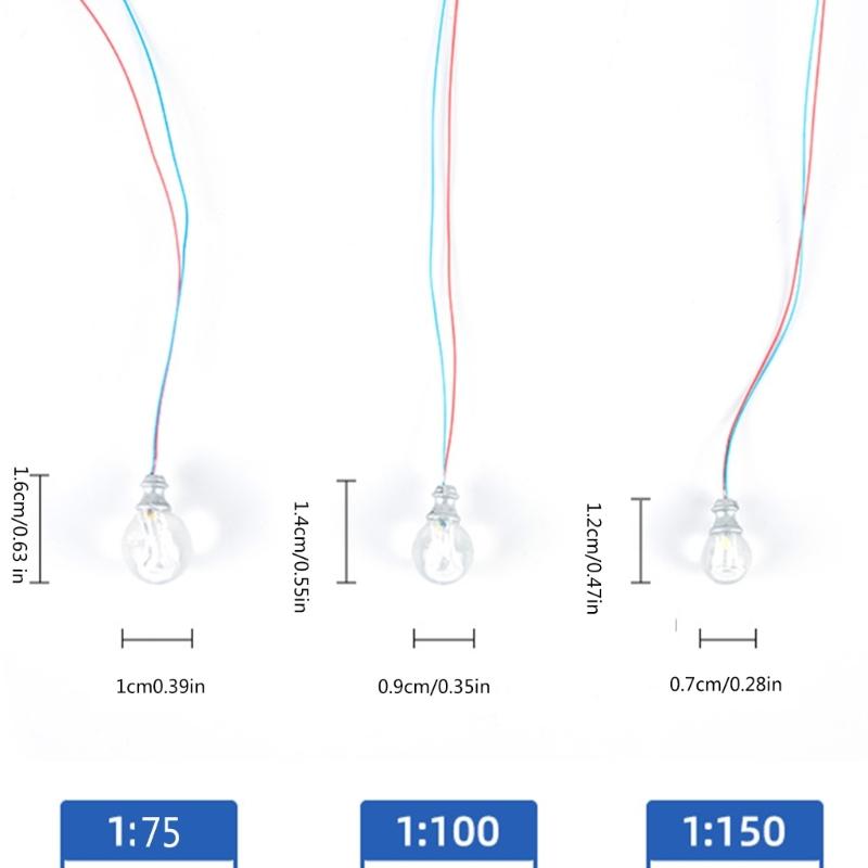10 Stück LED Deckenleuchte Lampe Spur HO für Sandtisch Übung Deckenlampe für Puppenhaus Schlafzimmer, Küche und Badezimmer