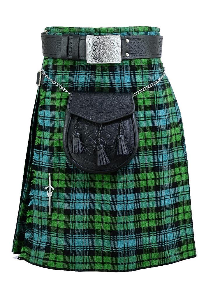 Scottish Kilt Campbell Tartan Traditional Highland Dress Skirts Wedding Attire