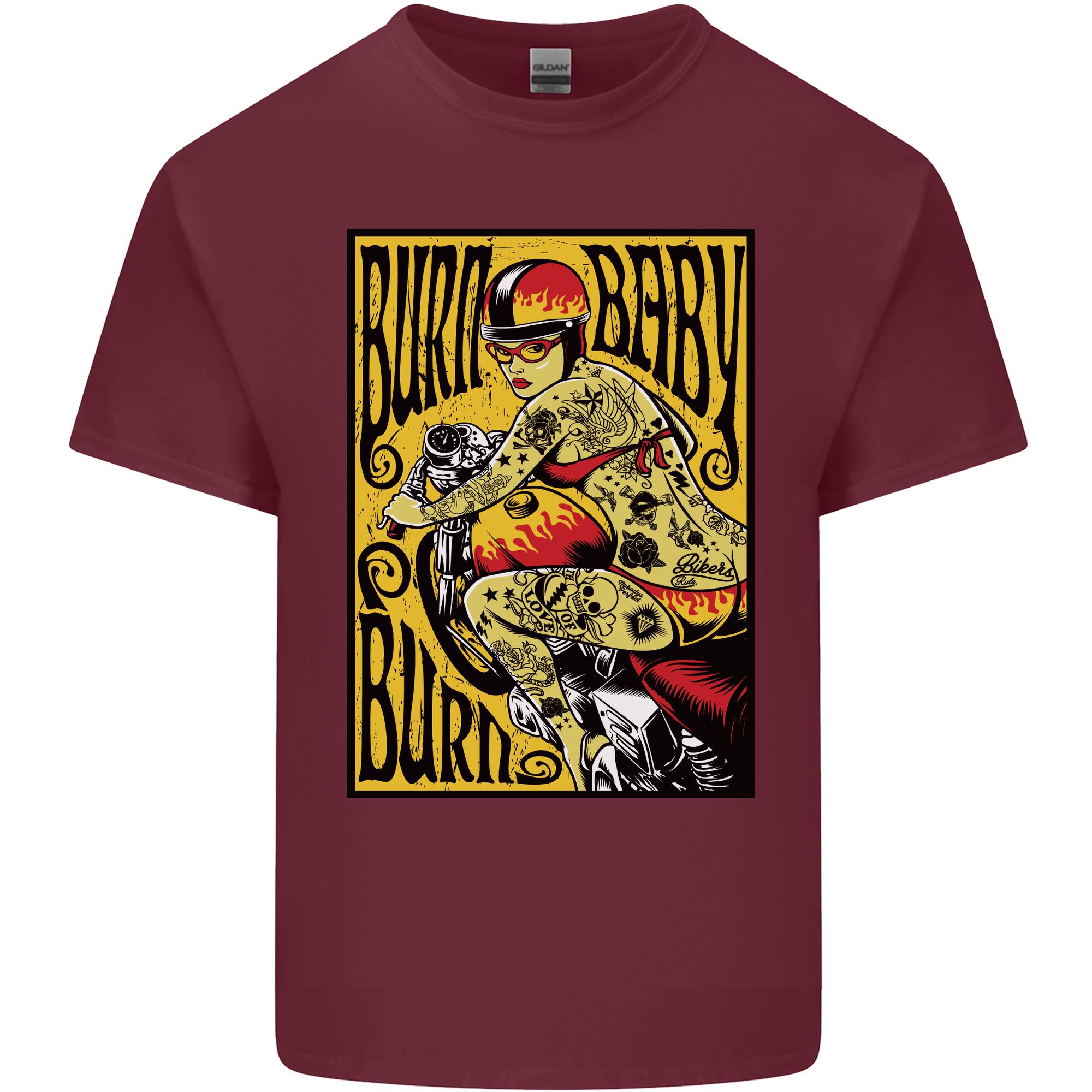 Burn Baby Burn Female Biker Motorcycle Unisexs Light Cotton TShirt S