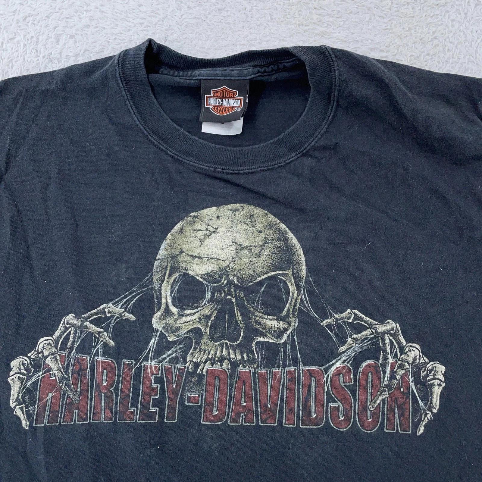 Harley-Davidson Escape from Alcatraz Skeleton T-Shirt Medium Prison Motorcycle S