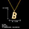 European and American popular glossy English letter necklace autumn and winter niche versatile high-end sense does not fade titanium steel necklace