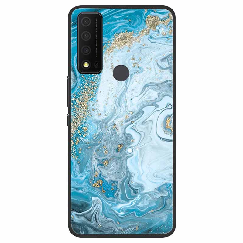 For TCL 30 XE 5G Case Marble Cat Soft Silicone Back Case for TCL 30 XL 30V 5G Phone Cover TCL30 XE T767W 30XE 5G Coque Funda Bag
