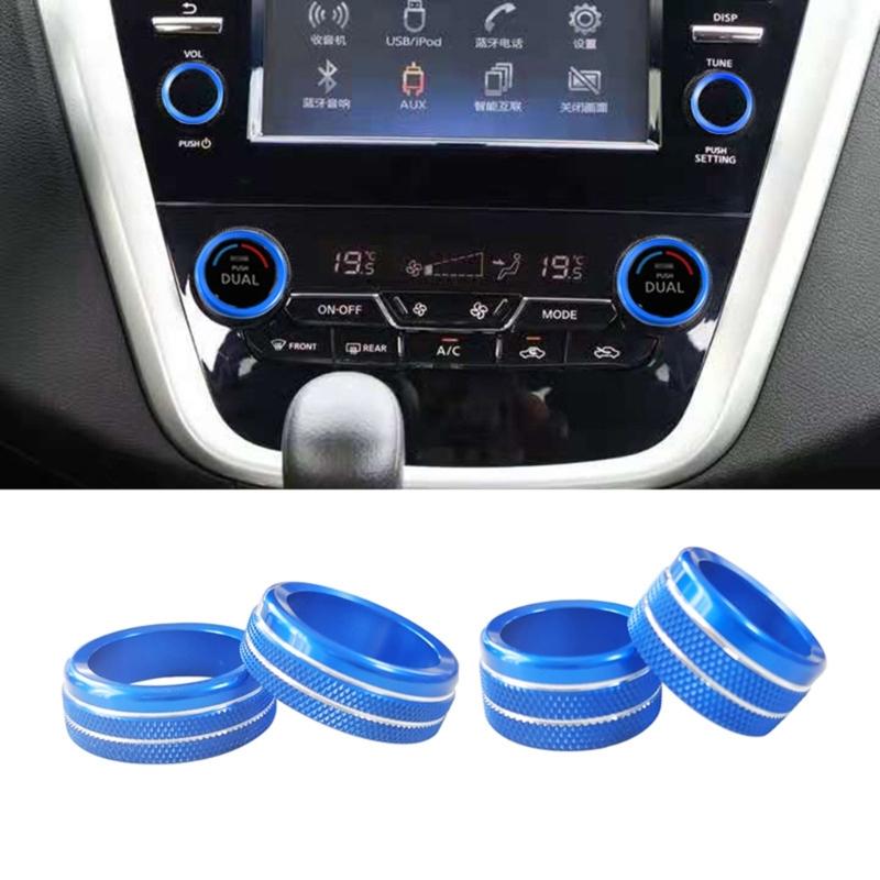 Car Air Conditioner Knob Cover for  15-21 Knob Cover Control Knob Knob Trim Auto Interior Accessory