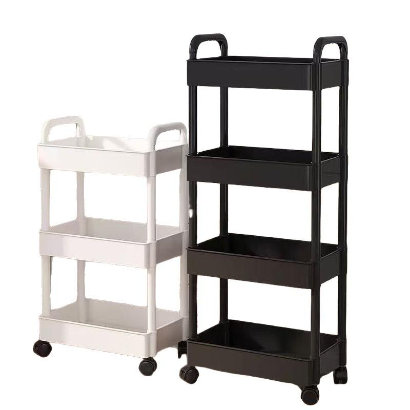 Compact Multi-layer Movable Storage Rack for Bathroom and Snacks