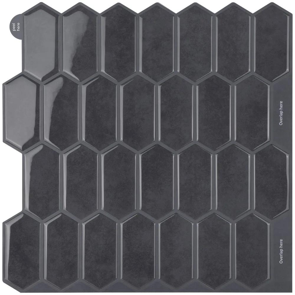 Self-adhesive Stereo Wall Stickers Waterproof 3D Peel and Stick Backsplash 12" x 12" Oil Proof Wall Tile for Kitchen Bathroom