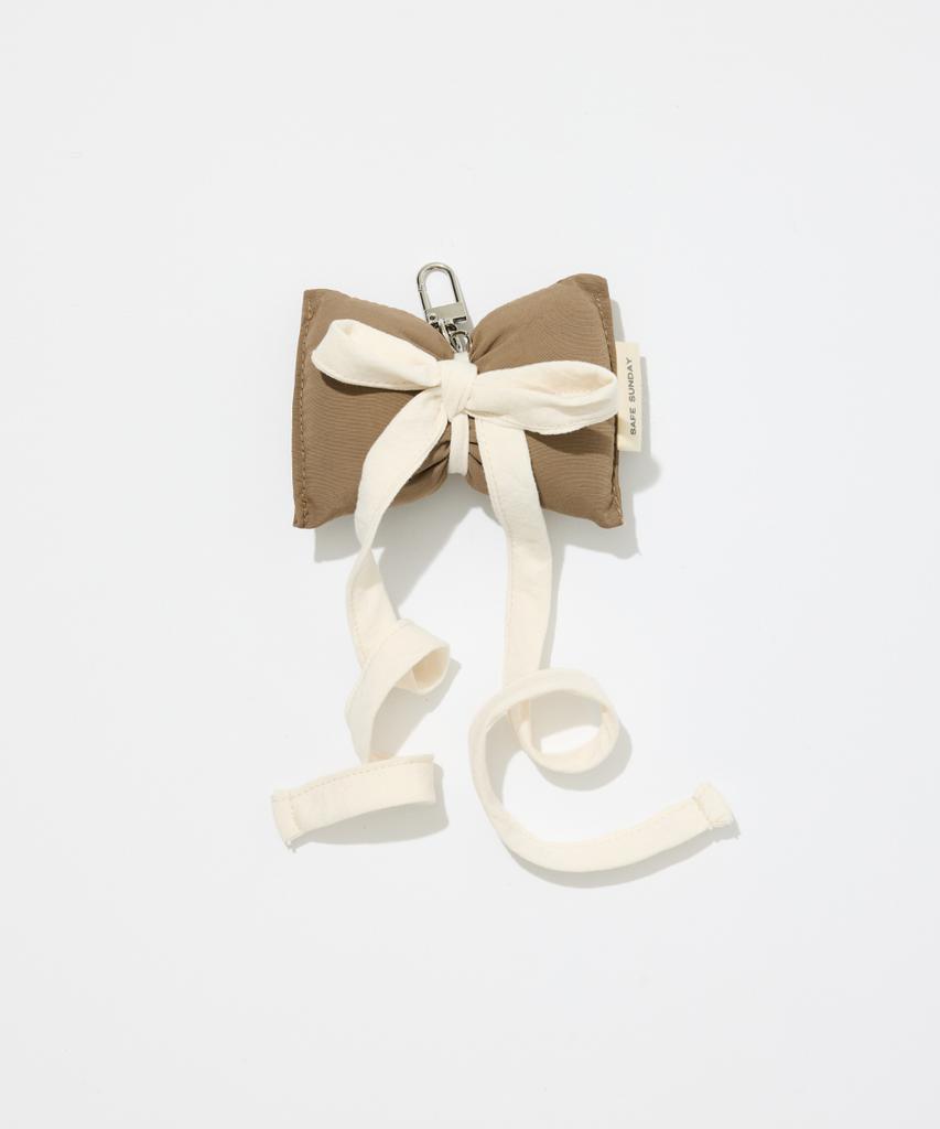 Safe Sunday Padded Ribbon Keyring (Cocoa)