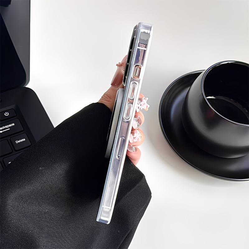 Modische Niedliche Kreis Punkt Hülle Für iPhone 16 17 Pro Max 15 14 13 Polka Dots IMD TPU Magnetische Rückabdeckung Für Magsafe