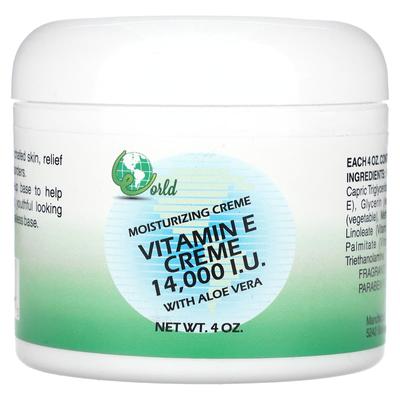 Vitamin E Cream, with Aloe Vera, Fragrance Free, 4 Oz