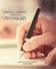 The Critical Thinking and Writing In Psychology Book