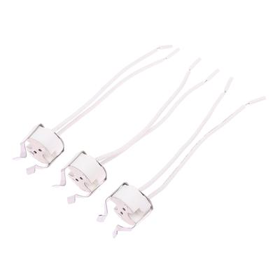 3 Pezzi Portalampada Attacco Mr16 Gu5.3 G5.3 con Staffa per Lampade Led Alogene Gu5.3 Bianco Cavo in Silicone 10cm