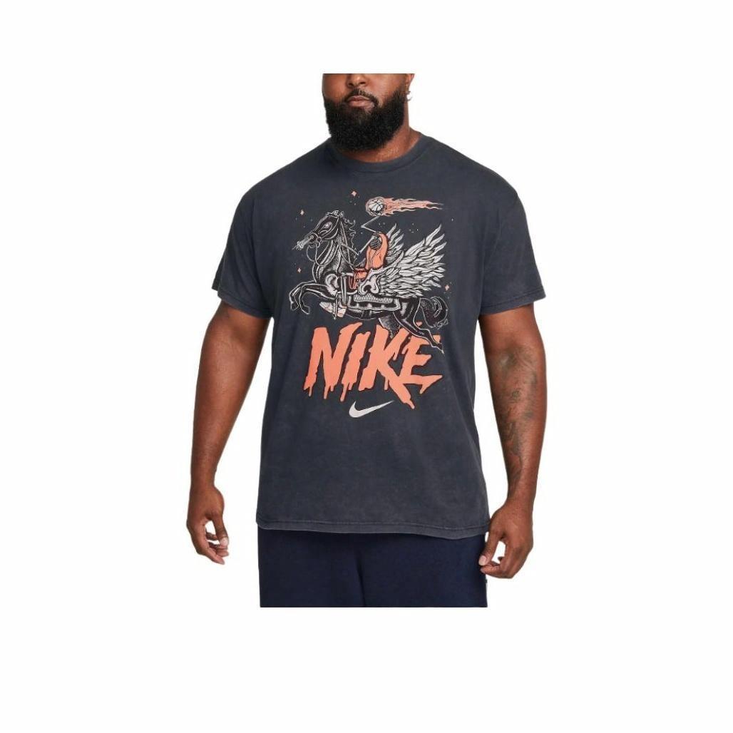 Nike Men s Black Loose Fit Cotton Basketball T-Shirt M