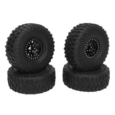 4PCS 1.9inch RC Crawler Rubber Tires 12 Hole Aluminium Alloy Wheels Hub Replacement for SCX10 1 10