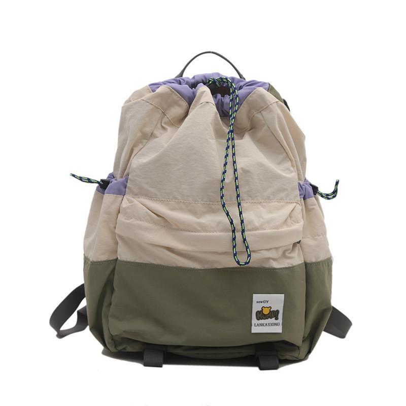 Trendy Geometric Pattern Canvas Backpack For Boys And Girls With Breathable Design