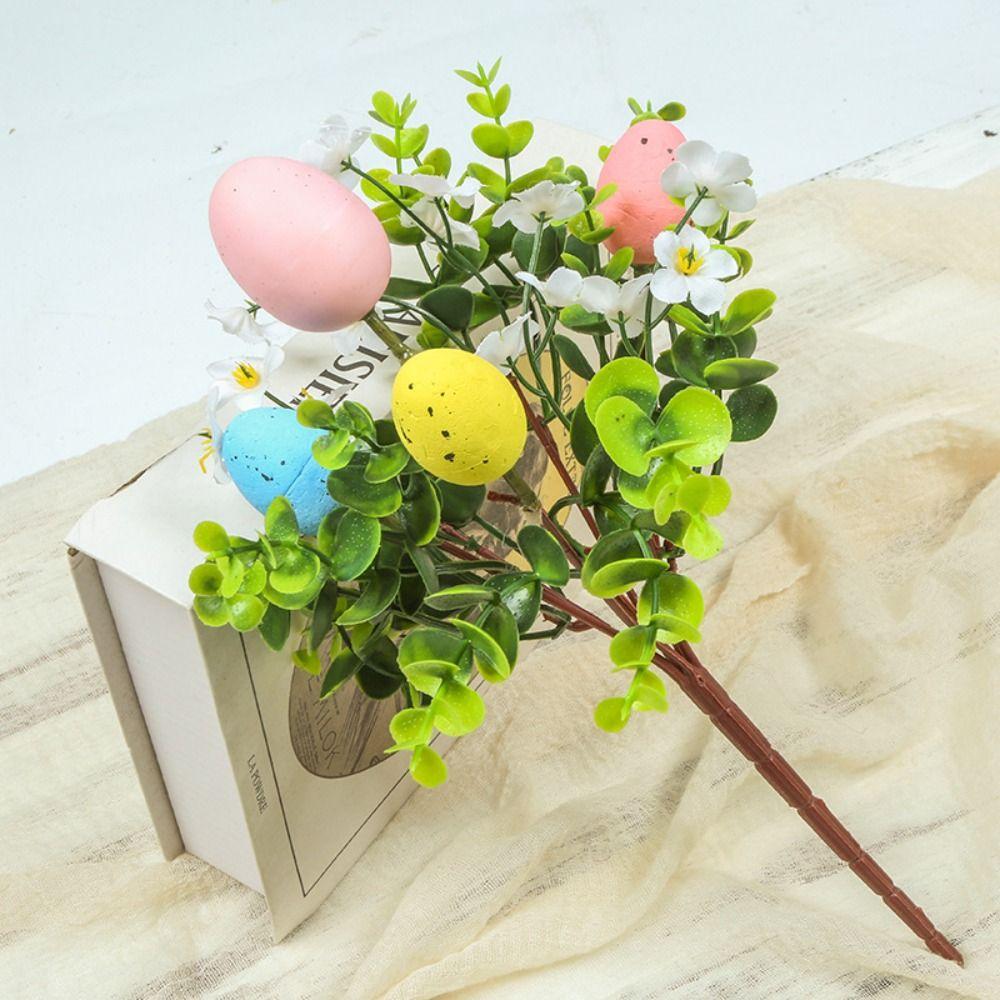 Artificial Eggs Tree Branch Foam Painting Foam Egg New Fake Plant  Festival Party