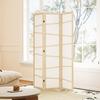Wooden Folding Privacy Screen 3 Panel Room Divider For Bedroom Natural Wood Finish